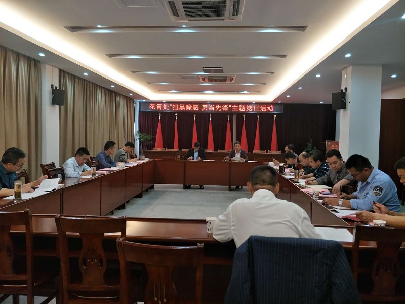 县花管处总支开展“扫黑除恶 勇当先锋” 主题党日活动